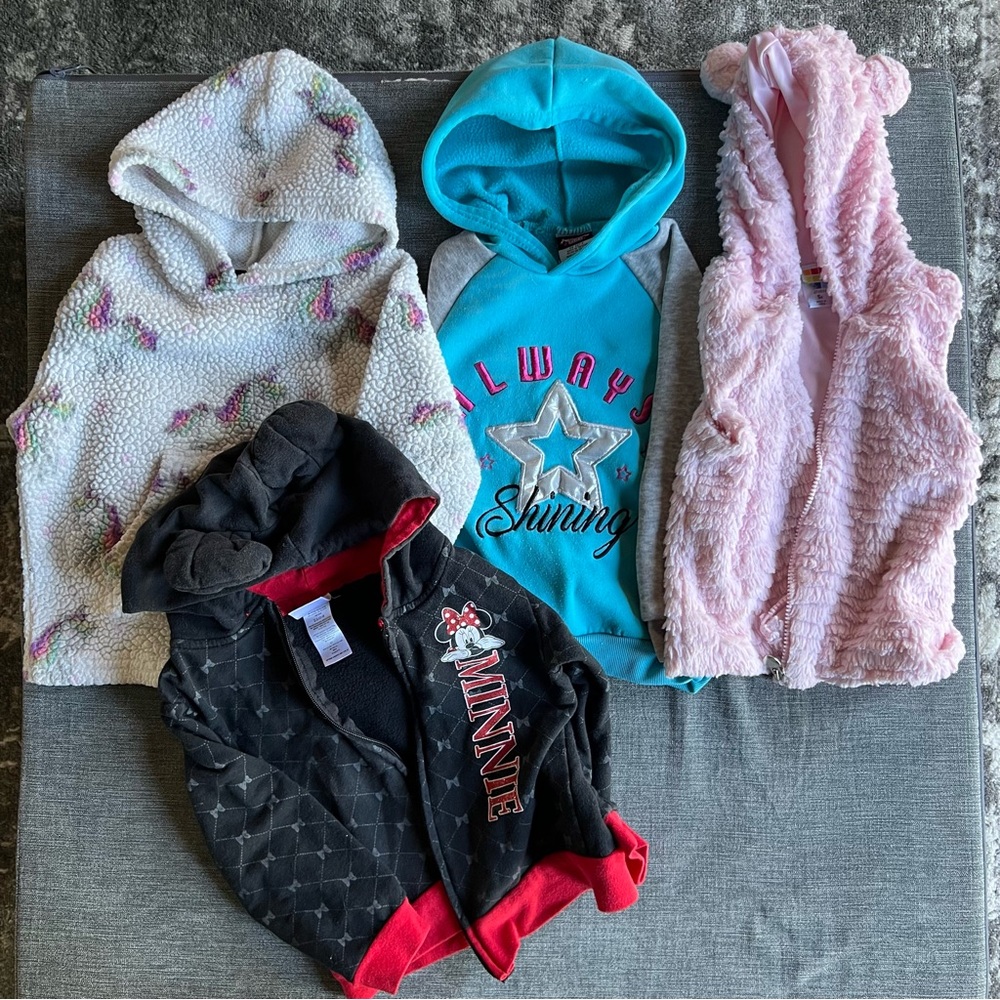 Bundle 5T girls hooded sweaters and jackets